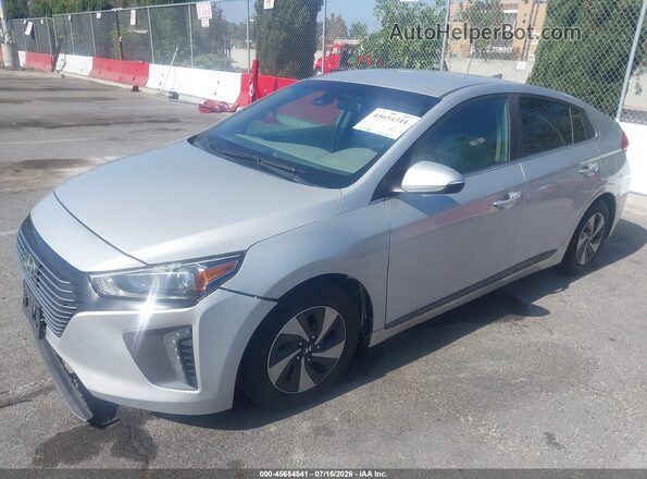 KMHC75LC7JU065817 2018 HYUNDAI IONIQ HYBRID Silver წინა მარცხენა ხედი სამი მეოთხედიდან