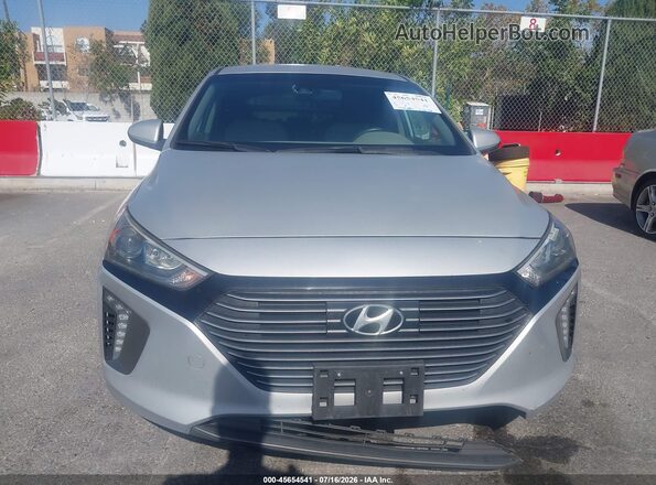 KMHC75LC7JU065817 2018 HYUNDAI IONIQ HYBRID Silver ხელსაწყოთა პანელის ხედი
