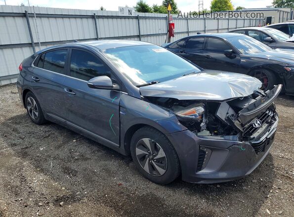KMHC75LC8HU019164 2017 HYUNDAI IONIQ Gray Delantero derecho