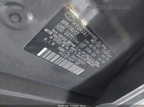 KMHC75LC8HU036532 2017 HYUNDAI IONIQ HYBRID Gray Engine compartment view