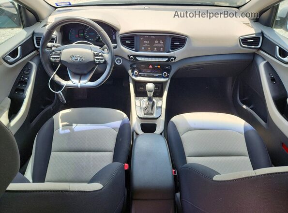 KMHC75LC8JU065017 2018 HYUNDAI IONIQ White Առջևի վահանակի տեսք