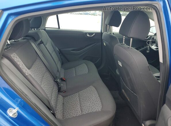 KMHC75LC8JU074865 2018 HYUNDAI IONIQ Blue Widok tylnych siedzeń