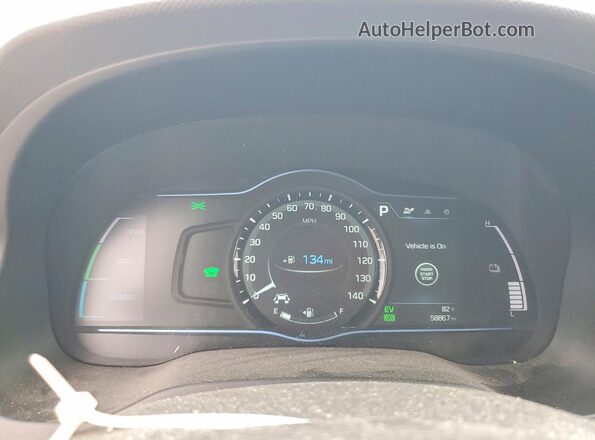 KMHC75LC8JU074865 2018 HYUNDAI IONIQ Blue Widok zestawu wskaźników