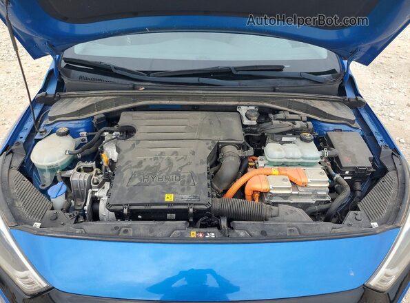 KMHC75LC8JU074865 2018 HYUNDAI IONIQ Blue Widok wnętrza z tyłu