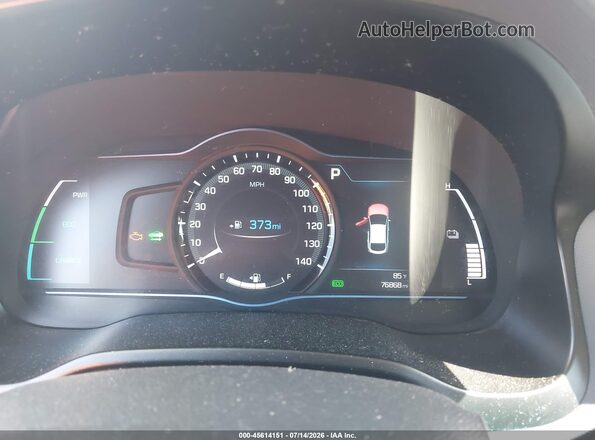 KMHC75LC8KU117862 2019 HYUNDAI IONIQ HYBRID Blue Հետևի նստատեղերի տեսք