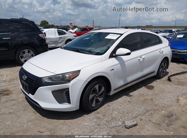 KMHC75LCXHU030344 2017 HYUNDAI IONIQ HYBRID White Przód lewy