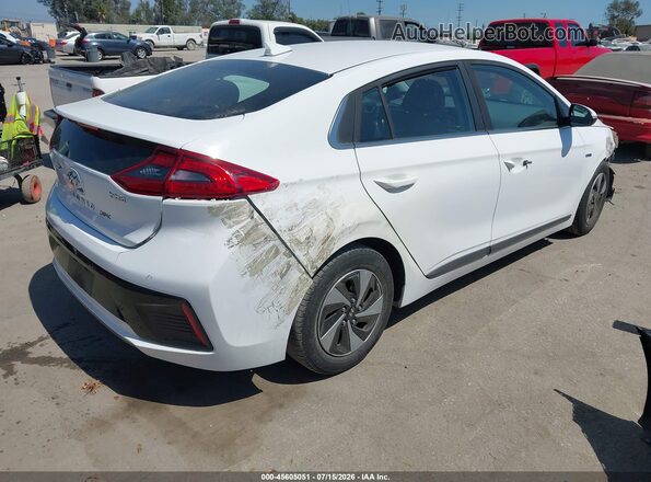 KMHC75LCXHU047614 2017 HYUNDAI IONIQ HYBRID White Задня права чверть