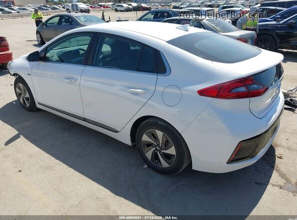 KMHC75LCXHU047614 2017 HYUNDAI IONIQ HYBRID White Задня ліва чверть