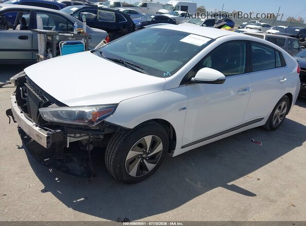 KMHC75LCXHU047614 2017 HYUNDAI IONIQ HYBRID White Передня ліва чверть