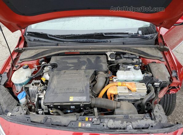 KMHC75LCXLU186716 2020 HYUNDAI IONIQ Красный Вид задней части салона
