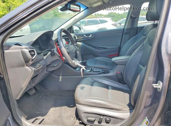 KMHC75LD7KU154412 2019 HYUNDAI IONIQ Серый Вид салона спереди