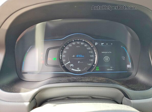 KMHC75LD7KU154412 2019 HYUNDAI IONIQ Серый Вид щитка приборов