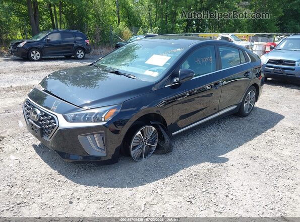 KMHC75LD8NU277818 2022 HYUNDAI IONIQ PLUG-IN HYBRID Black წინა მარცხენა ხედი სამი მეოთხედიდან