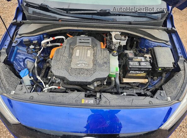 KMHC75LH5KU043120 2019 HYUNDAI IONIQ Blue უკანა სალონის ხედი