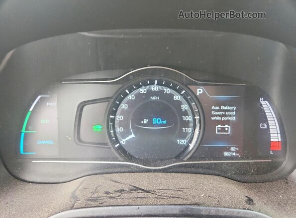 KMHC75LH5KU043120 2019 HYUNDAI IONIQ Blue ხელსაწყოთა პანელის ხედი