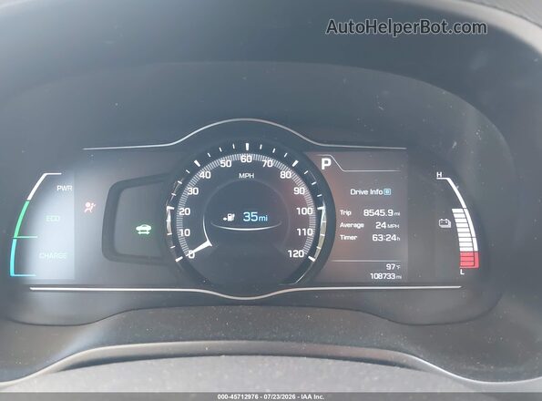 KMHC75LH6KU037861 2019 HYUNDAI IONIQ ELECTRIC Gray Вид задніх сидінь