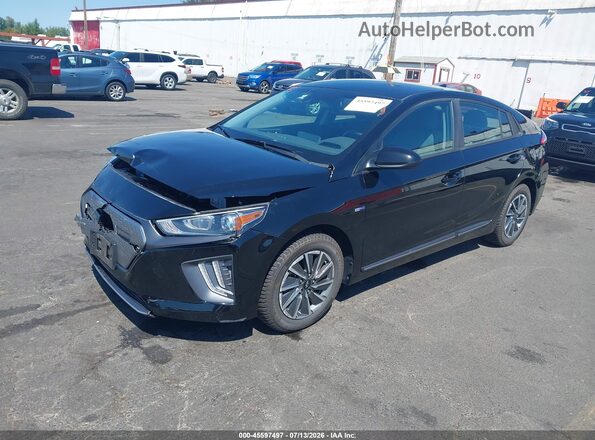 KMHC75LJ8LU060742 2020 HYUNDAI IONIQ ELECTRIC Black Առջևի ձախ երեք քառորդ տեսարան