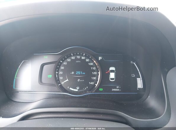 KMHC85LC2JU075359 2018 HYUNDAI IONIQ HYBRID Blue Вид задніх сидінь