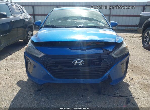 KMHC85LC2JU075359 2018 HYUNDAI IONIQ HYBRID Blue Вид щитка приладів