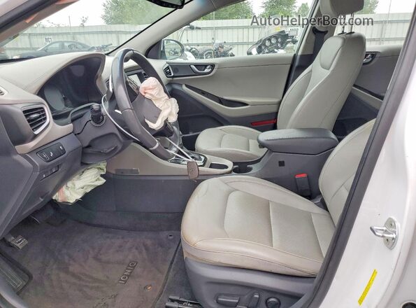 KMHC85LC5JU092883 2018 HYUNDAI IONIQ White წინა სალონის ხედი