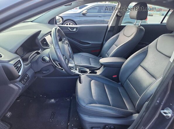 KMHC85LC6KU110924 2019 HYUNDAI IONIQ Gray Widok wnętrza z przodu