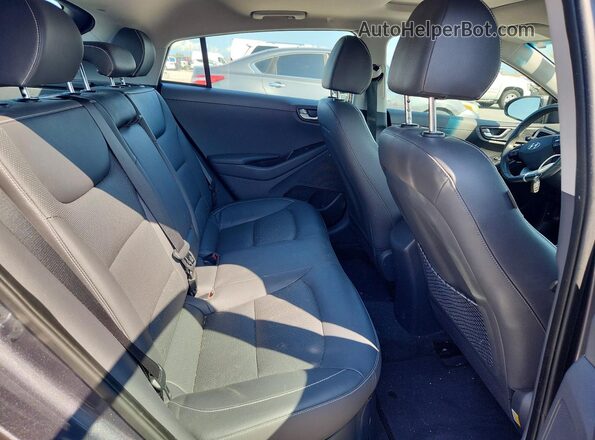KMHC85LC6KU110924 2019 HYUNDAI IONIQ Gray Widok tylnych siedzeń