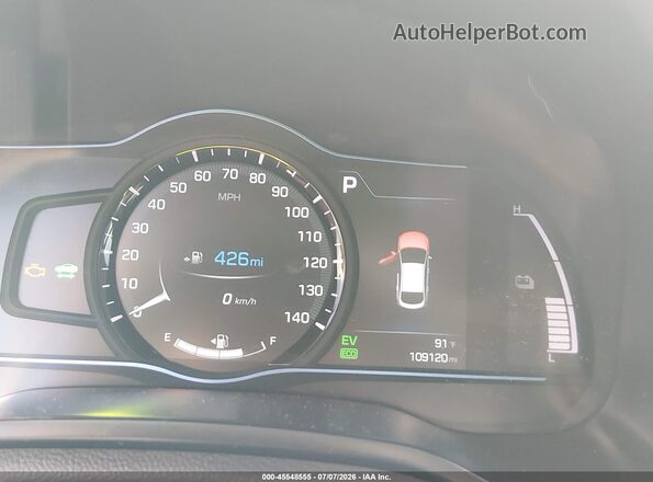KMHC85LC7HU049110 2017 HYUNDAI IONIQ HYBRID Silver Вид задніх сидінь
