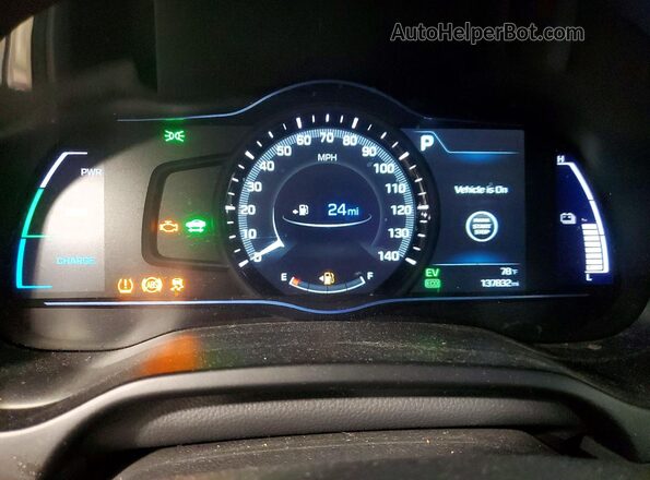 KMHC85LC7JU064938 2018 HYUNDAI IONIQ Белый Вид щитка приборов