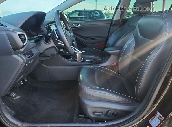 KMHC85LC7JU072103 2018 HYUNDAI IONIQ Black Widok wnętrza z przodu