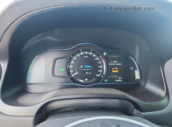 KMHC85LC7JU072103 2018 HYUNDAI IONIQ Black Widok zestawu wskaźników