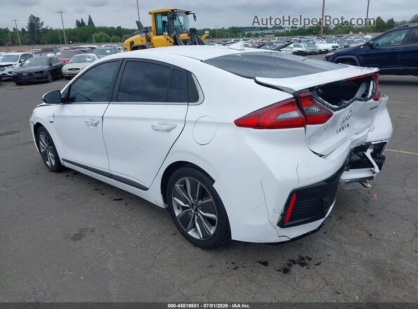 KMHC85LC9JU065024 2018 HYUNDAI IONIQ HYBRID White Հետևի ձախ