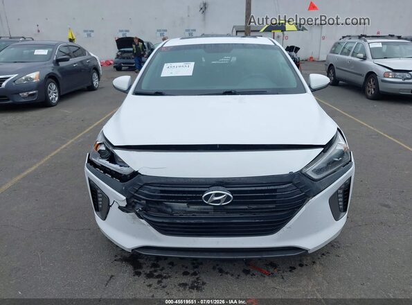 KMHC85LC9JU065024 2018 HYUNDAI IONIQ HYBRID White Սարքավորումների վահանակի տեսք