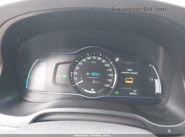 KMHC85LC9JU065024 2018 HYUNDAI IONIQ HYBRID White Հետևի նստատեղերի տեսք