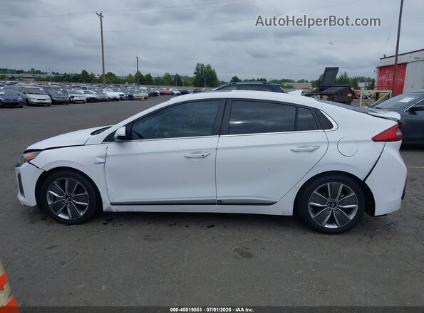 KMHC85LC9JU065024 2018 HYUNDAI IONIQ HYBRID White Սալոնի 360 աստիճան տեսք