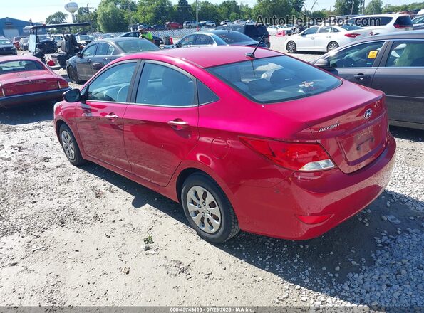 KMHCT4AE0GU091582 2016 HYUNDAI ACCENT Red Trasero izquierdo