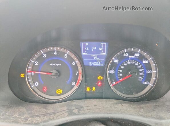 KMHCT4AE0GU097270 2016 HYUNDAI ACCENT White Սարքավորումների վահանակի տեսք