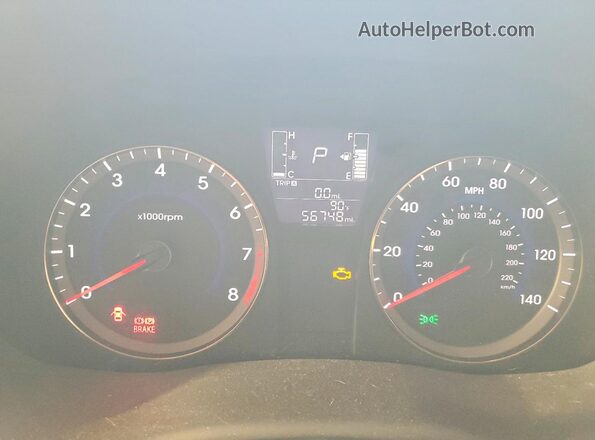 KMHCT4AE0GU110972 2016 HYUNDAI ACCENT Серебряный Вид щитка приборов