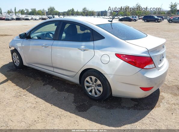 KMHCT4AE0HU172602 2017 HYUNDAI ACCENT Silver Задня ліва чверть
