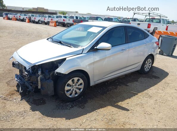 KMHCT4AE0HU172602 2017 HYUNDAI ACCENT Silver Передня ліва чверть