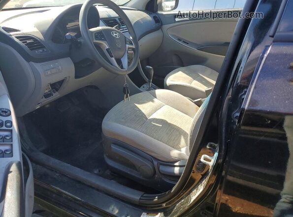 KMHCT4AE0HU184040 2017 HYUNDAI ACCENT Black Front interior view
