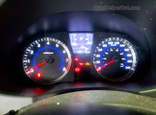 KMHCT4AE0HU184040 2017 HYUNDAI ACCENT Black Instrument cluster view