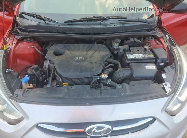 KMHCT4AE0HU199587 2017 HYUNDAI ACCENT Red Սալոնի հետևի տեսք