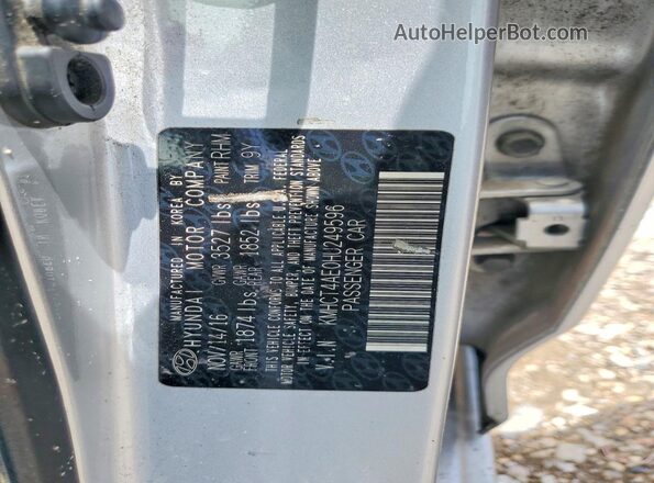 KMHCT4AE0HU249596 2017 HYUNDAI ACCENT Silver Engine compartment view