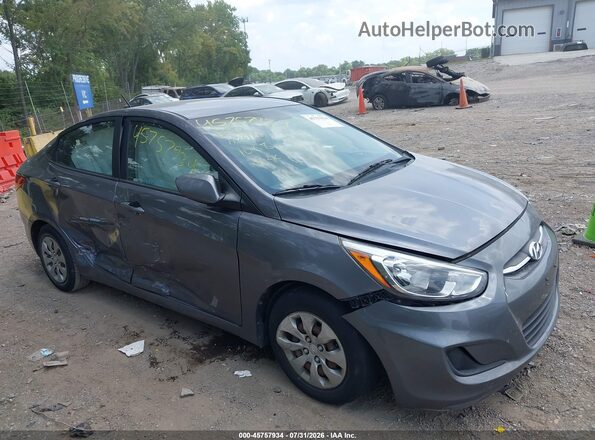 KMHCT4AE1GU131068 2016 HYUNDAI ACCENT Gray Widok z przodu