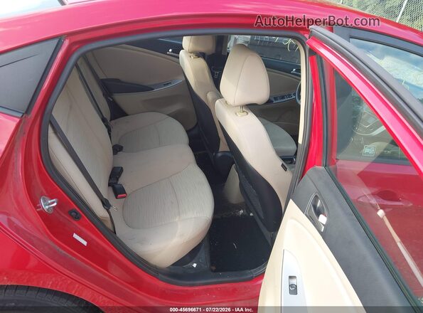 KMHCT4AE1GU155371 2016 HYUNDAI ACCENT Red VIN sticker view