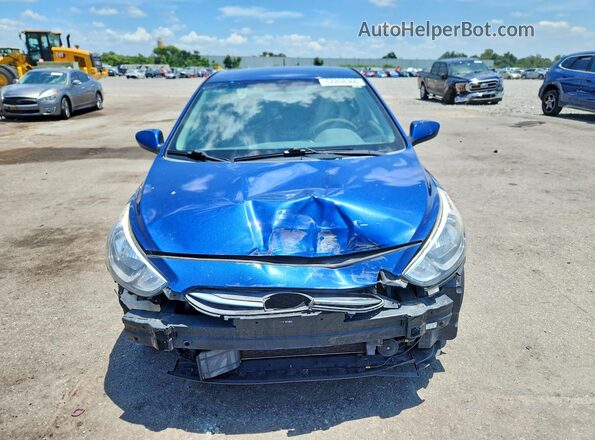 KMHCT4AE1HU168199 2017 HYUNDAI ACCENT Blue წინა ხედი