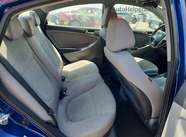 KMHCT4AE1HU168199 2017 HYUNDAI ACCENT Blue უკანა სავარძლების ხედი
