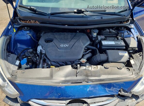 KMHCT4AE1HU168199 2017 HYUNDAI ACCENT Blue უკანა სალონის ხედი