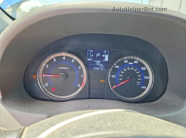 KMHCT4AE1HU168199 2017 HYUNDAI ACCENT Blue ხელსაწყოთა პანელის ხედი
