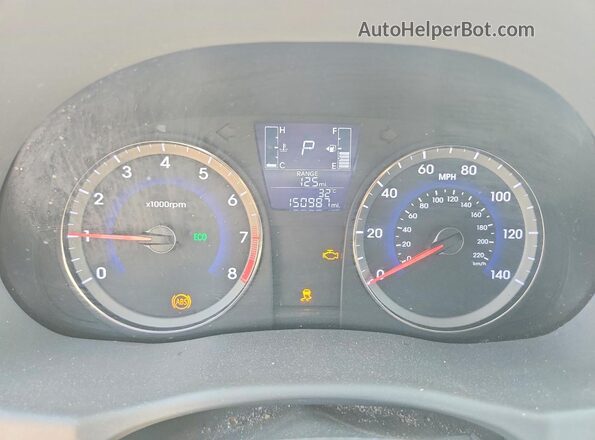KMHCT4AE1HU356480 2017 HYUNDAI ACCENT Black Вид щитка приладів